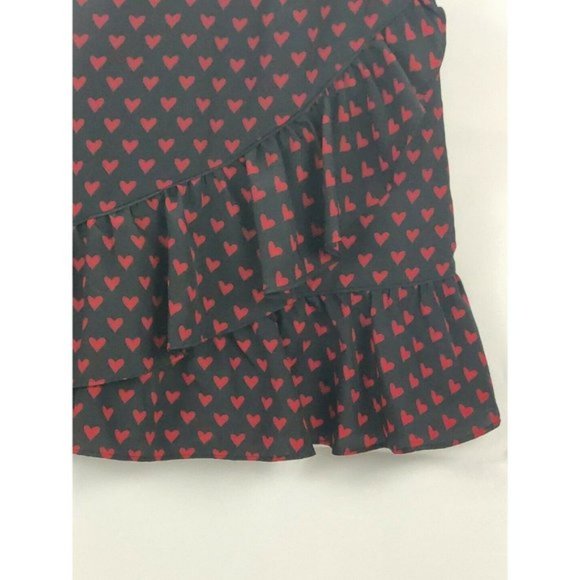 Maison Jules | Womens ruffled Skirt with Black Printed Heart - Picture 6 of 11